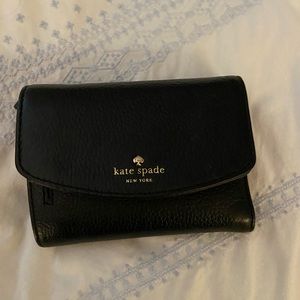 Kate Spade Black Trifold Wallet